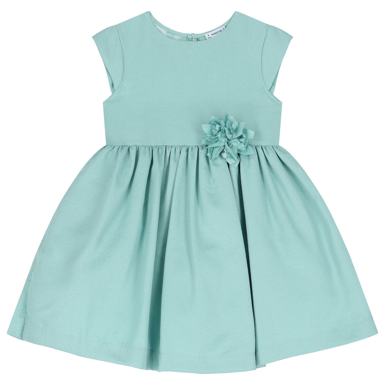 Girls Aqua Flower Dress, 2, hi-res image number null