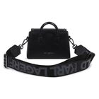 Girls Black Logo Hand Bag, 1, hi-res