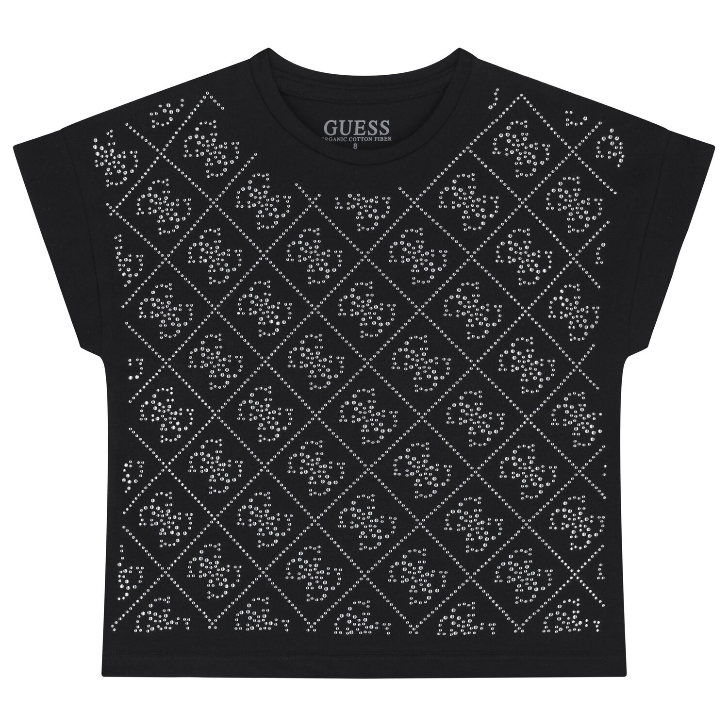 Girls Black Logo T-Shirt, 2, hi-res