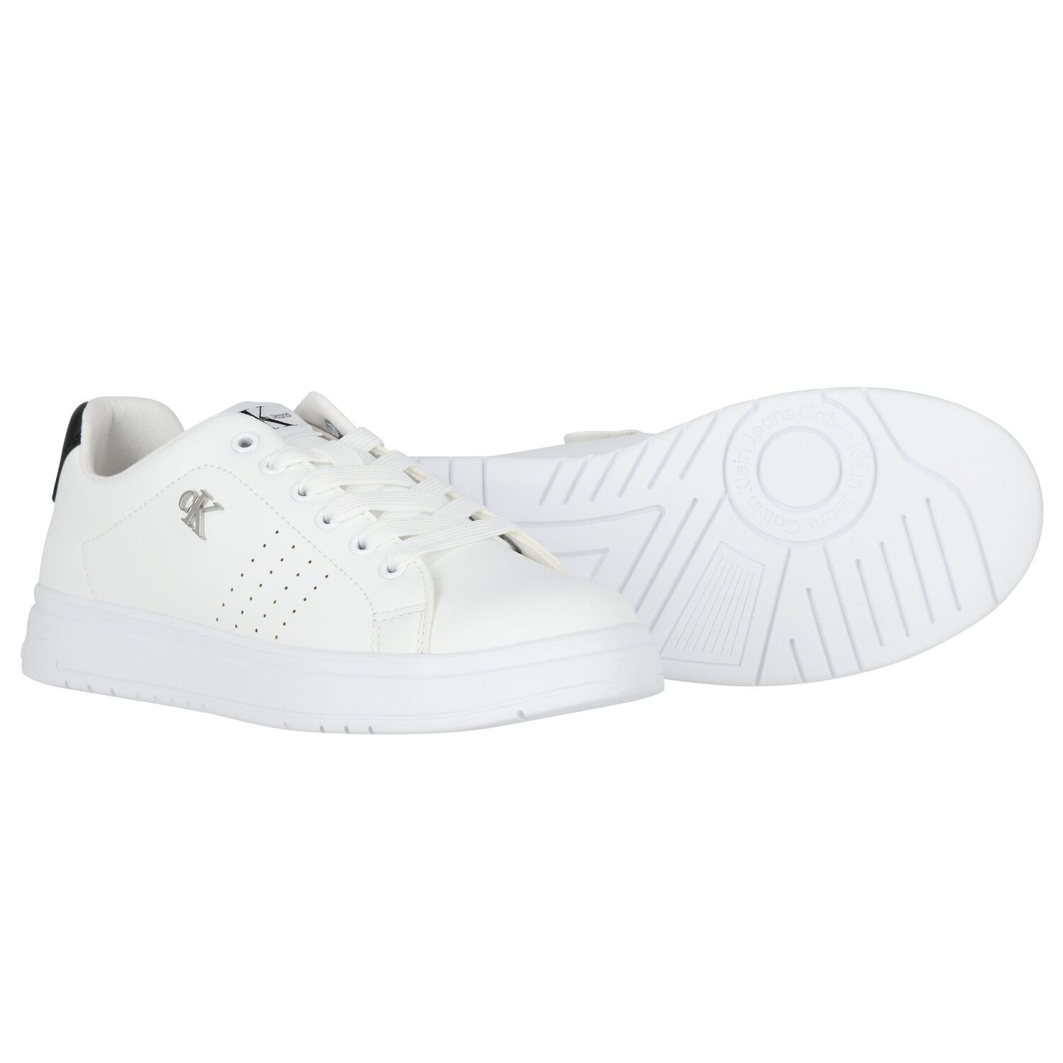 White Logo Trainers, 1, hi-res