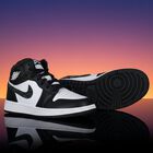 Black, Green & White Air Jordan 1 Mid Trainers, 1, hi-res
