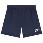 Boys Blue & Navy Blue Logo Shorts Set, 2, hi-res