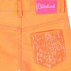 Girls Orange Denim Shorts, 1, hi-res
