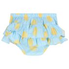 Baby Girls Blue Floral Dress Set, 1, hi-res