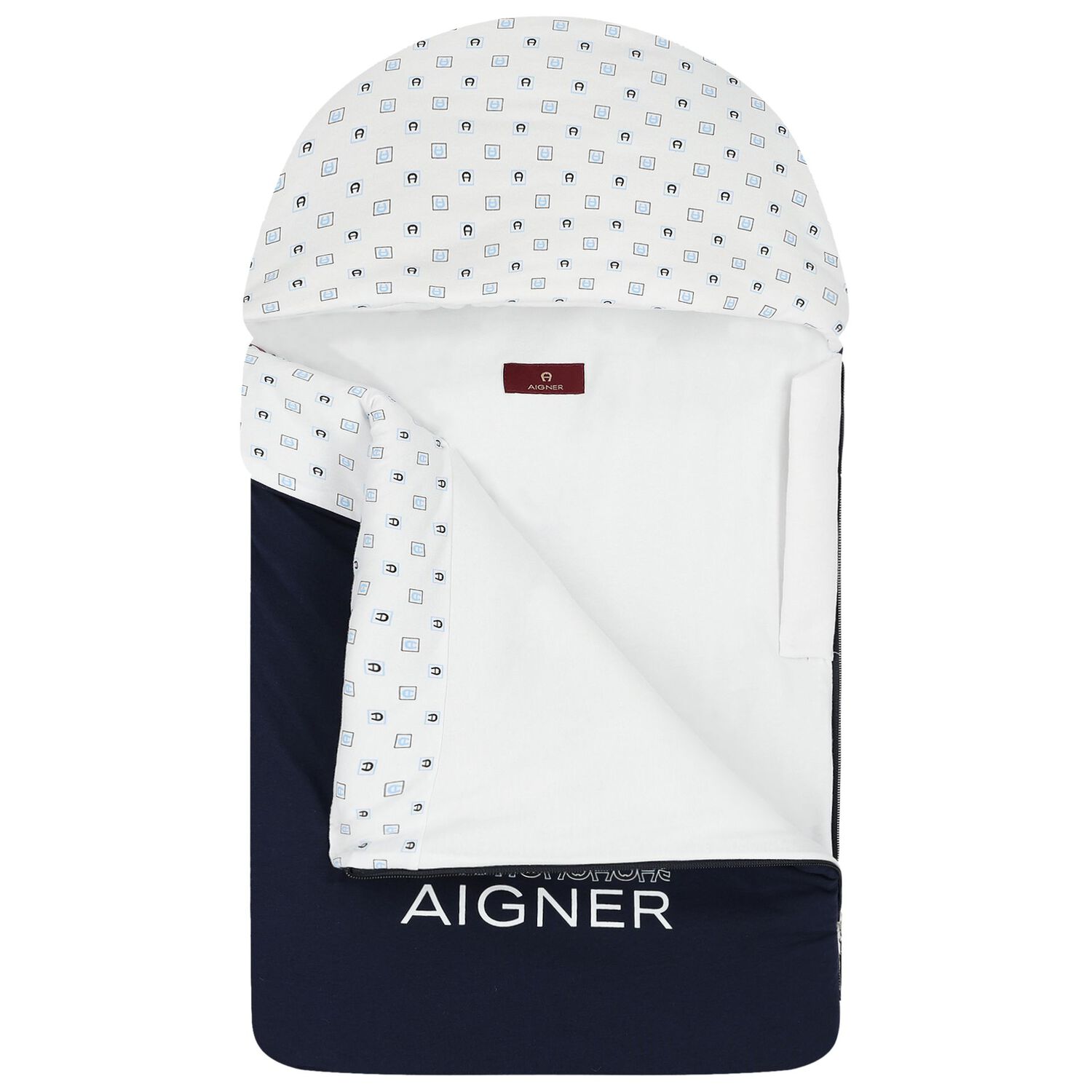 Baby Boys Navy Blue & White Logo Nest, 2, hi-res