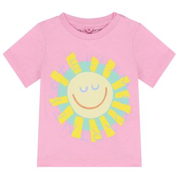 Younger Girls Pink Sun T-Shirt
