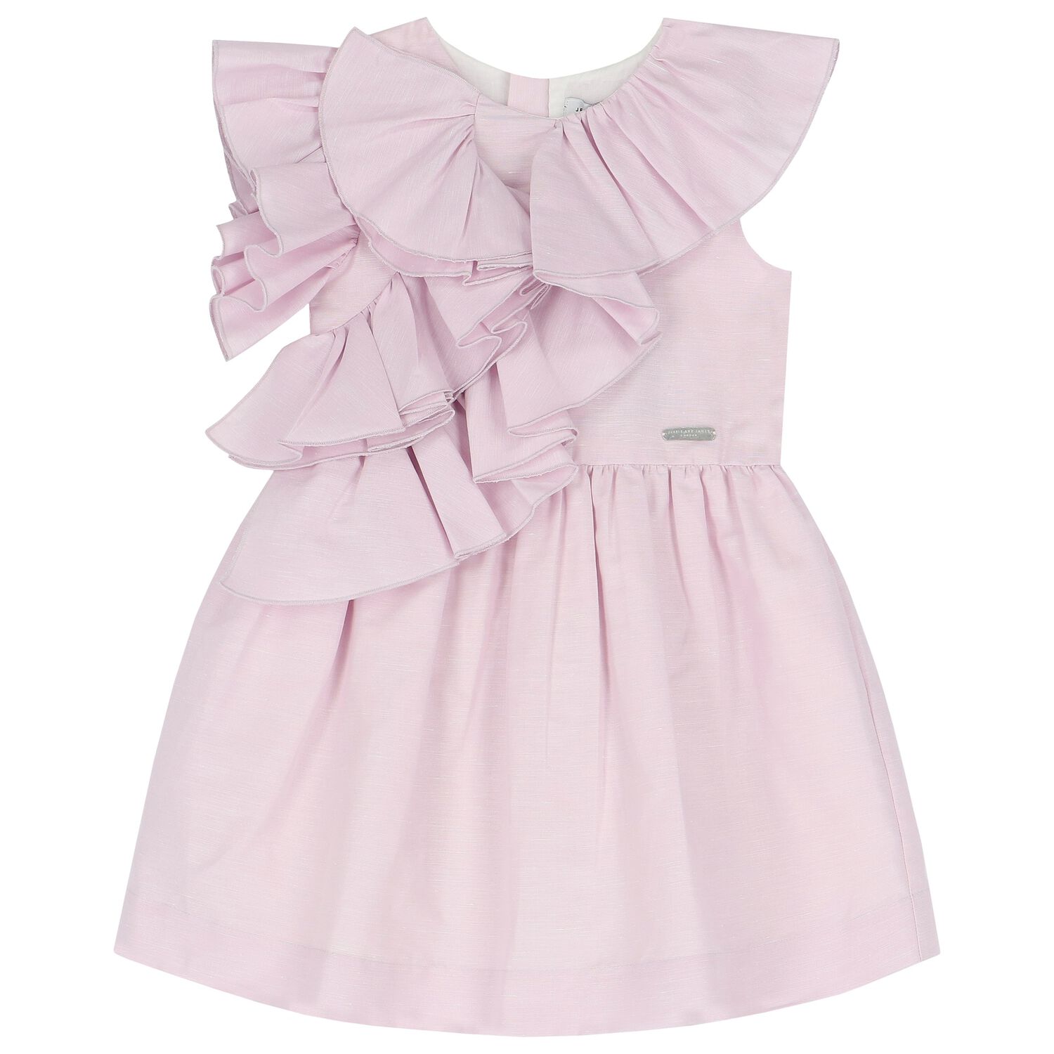 Girls Lilac Ruffle Dress, 1, hi-res