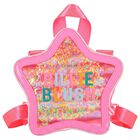 Girls Pink Star Backpack, 1, hi-res