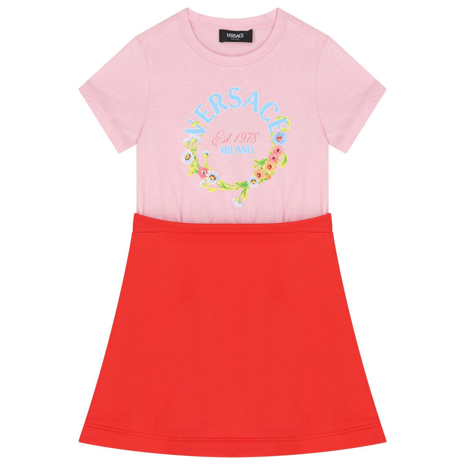 Girls Pink & Red Floral Dress, 1, hi-res image number null