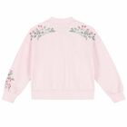 Girls Pink Floral Zip Up Top, 1, hi-res