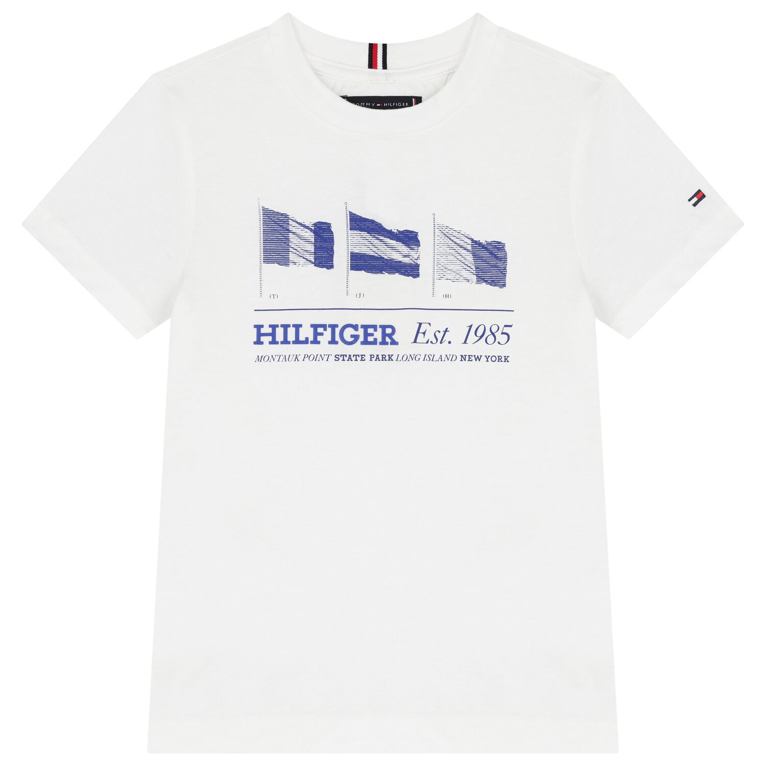 Boys White Logo Flag T-Shirt, 2, hi-res image number null