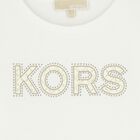 Girls White Logo Long Sleeve Top, 1, hi-res