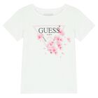 Girls White Cherry Blossom T-Shirt, 1, hi-res