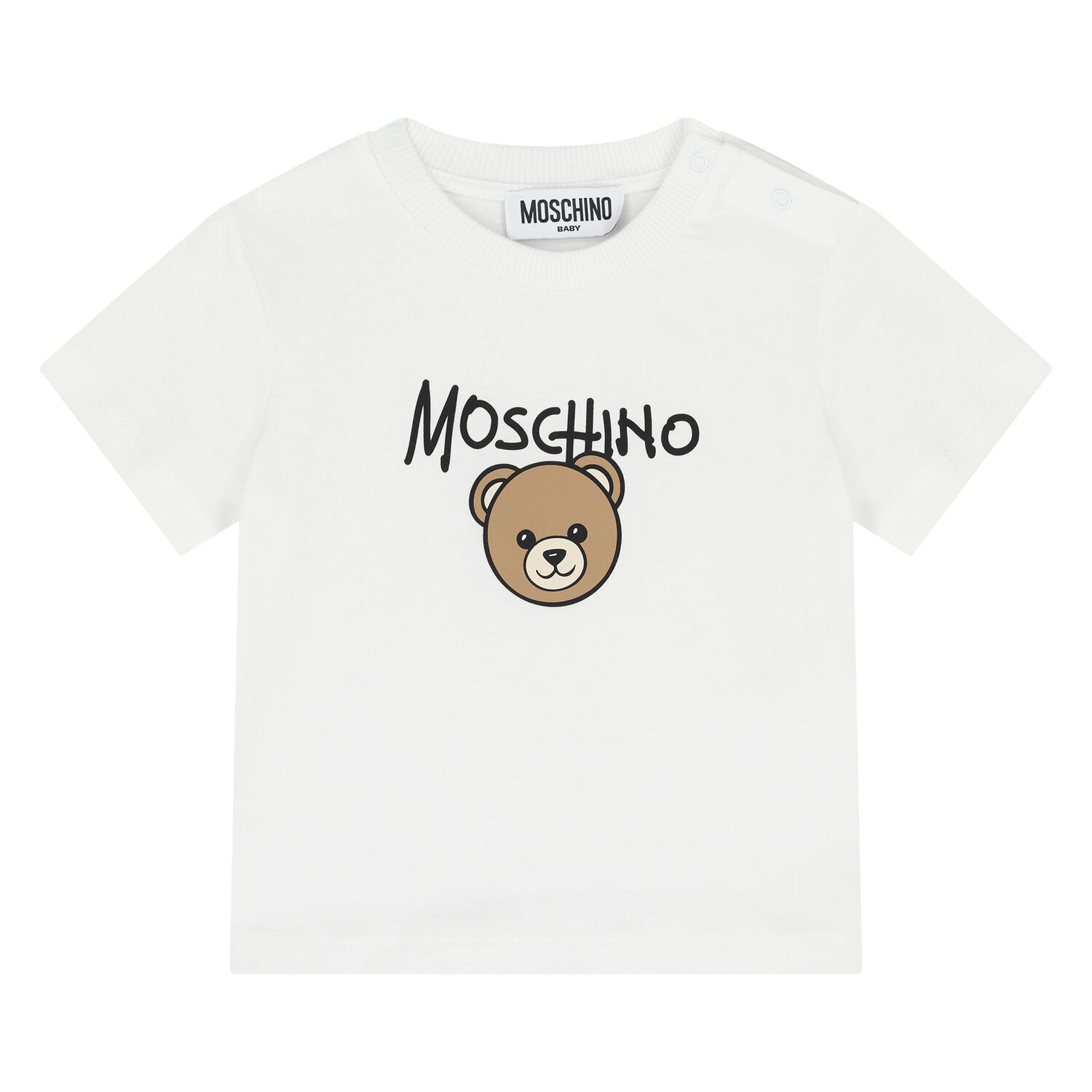 Younger White Teddy Bear Logo T-Shirt, 1, hi-res