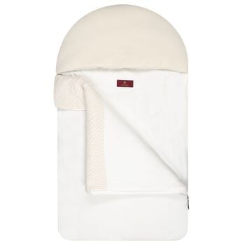 Ivory & Beige Teddy Bear Logo Baby Nest