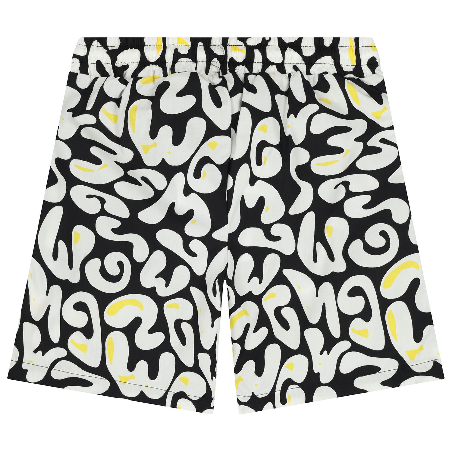 Boys Black & White Logo Shorts, 1, hi-res