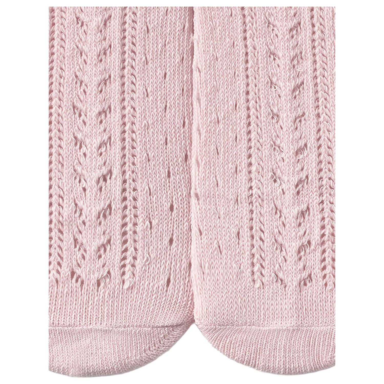 Baby Girls Pink Knitted Tights, 1, hi-res image number null