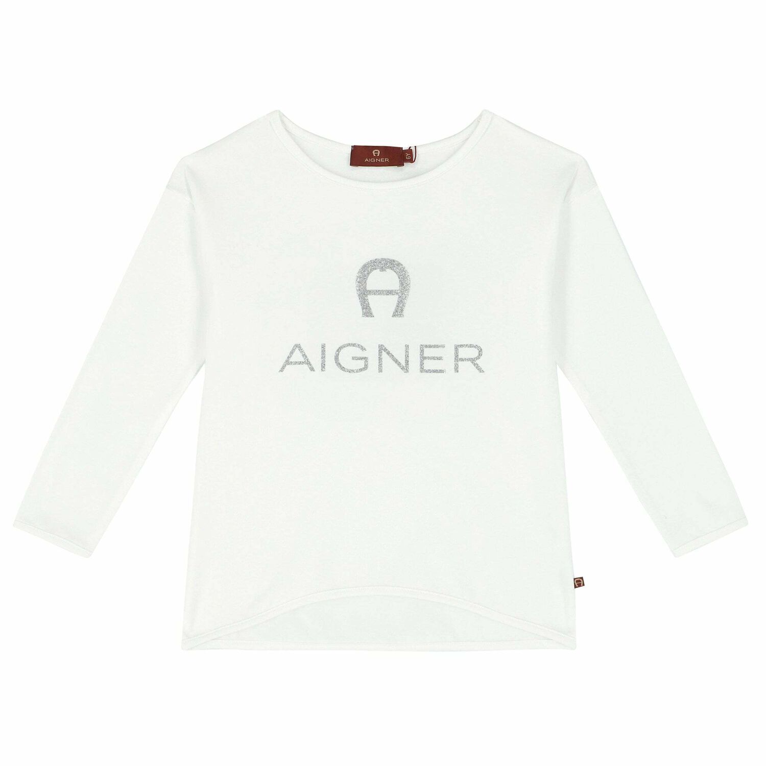 Girls White Logo Top, 1, hi-res image number null