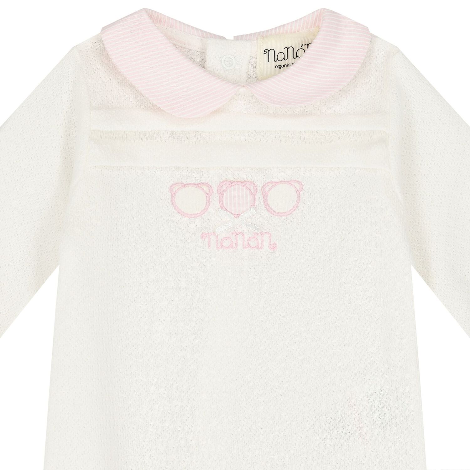 Baby Girls Ivory & Pink Babygrow, 3, hi-res image number null
