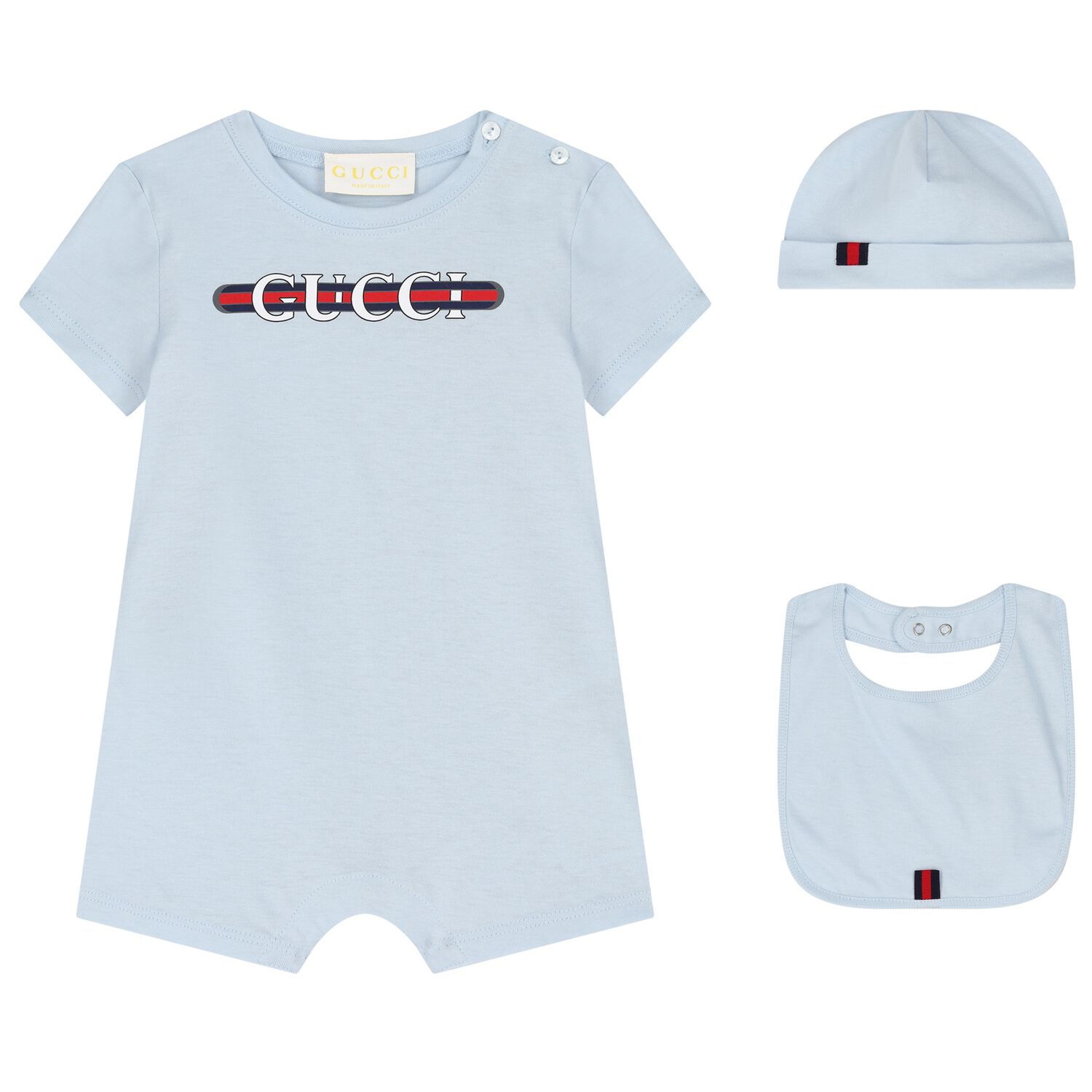 Baby Boys Blue Romper Gift Set, 1, hi-res