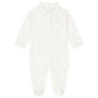 Baby Girls White & Pink Babygrow, 2, hi-res