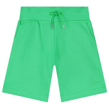 Boys Green Logo Shorts