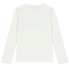 Ivory Logo Long Sleeve Top, 1, hi-res