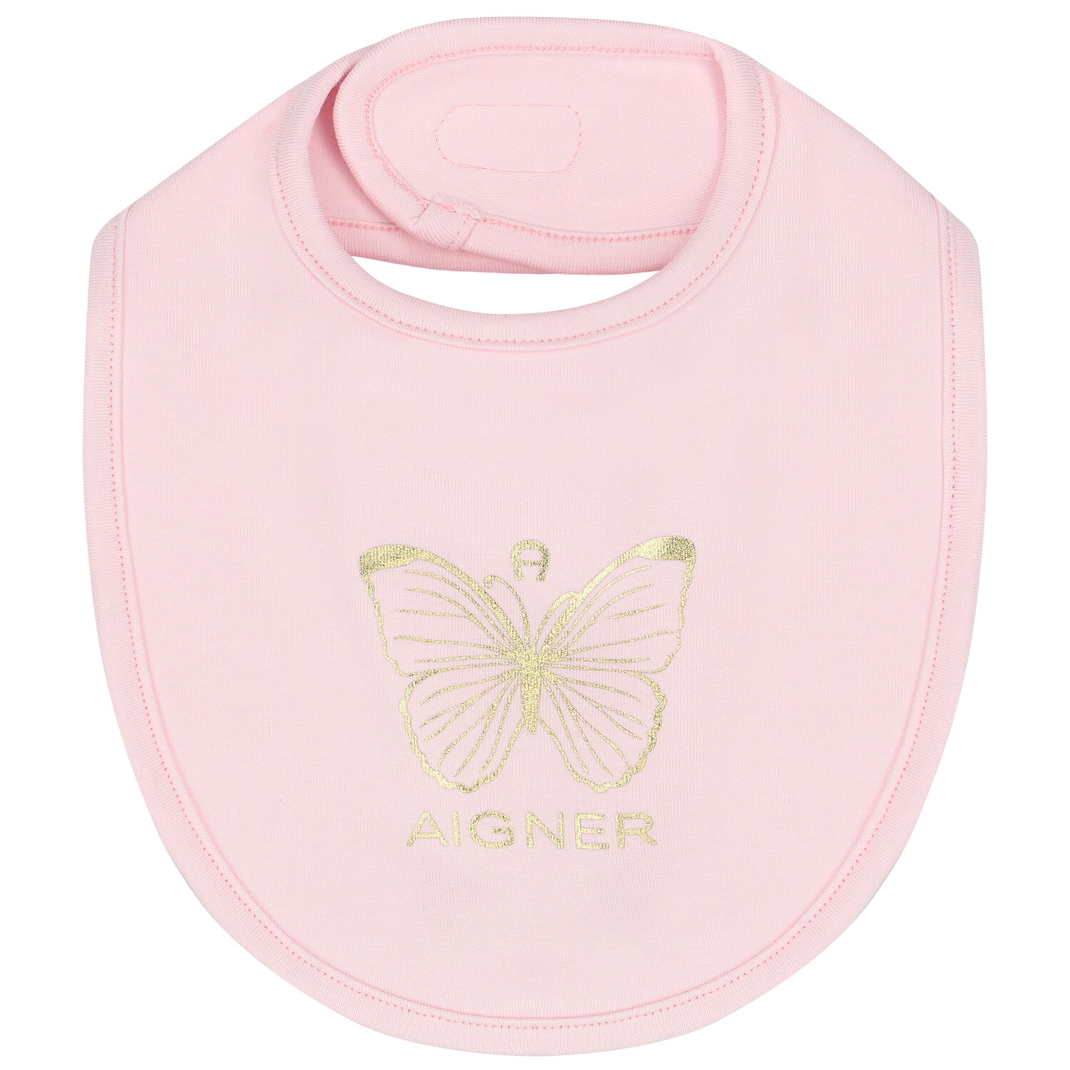 Baby Girls Pink Pima Cotton Logo Bib, 1, hi-res image number null