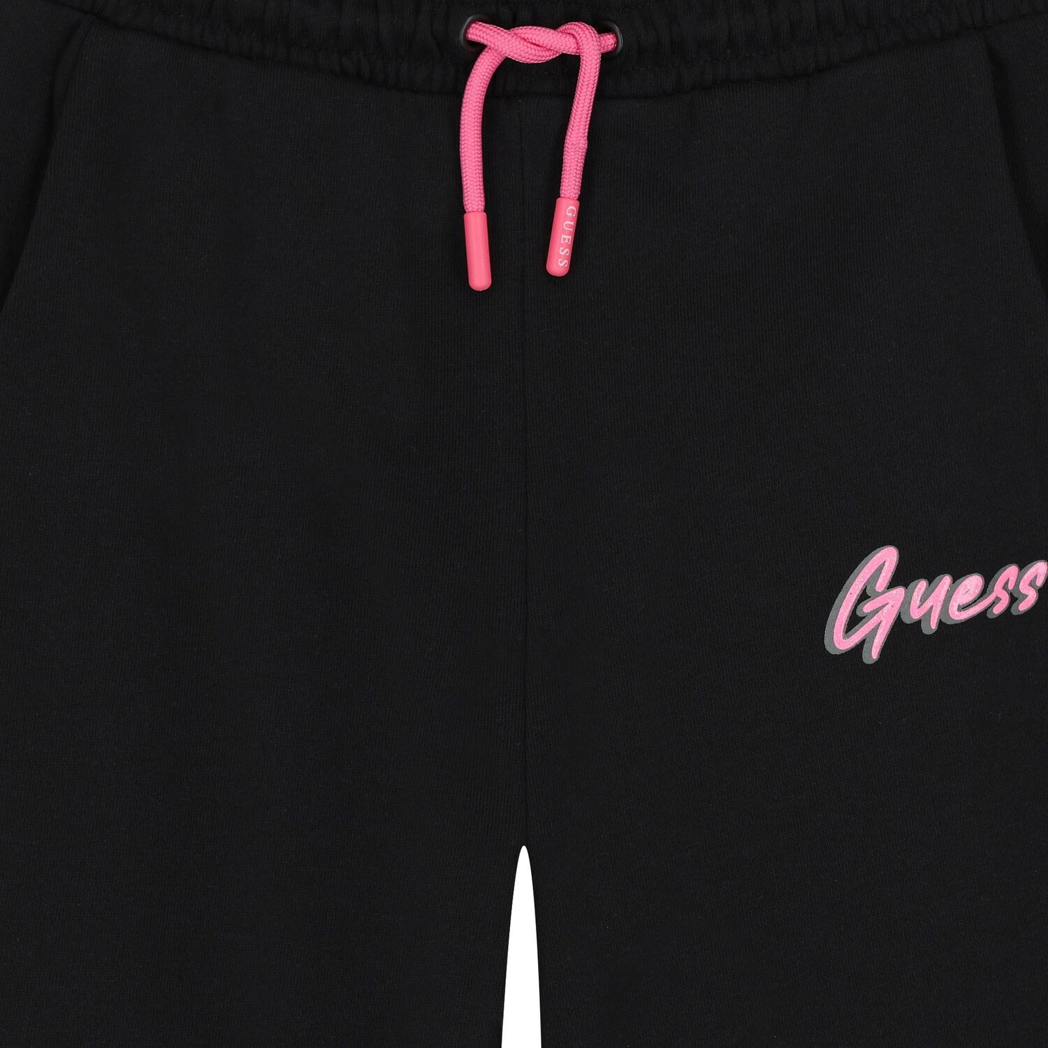 Girls Black Logo Trousers, 1, hi-res