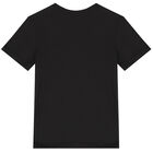 Boys Black Logo T-Shirt, 1, hi-res