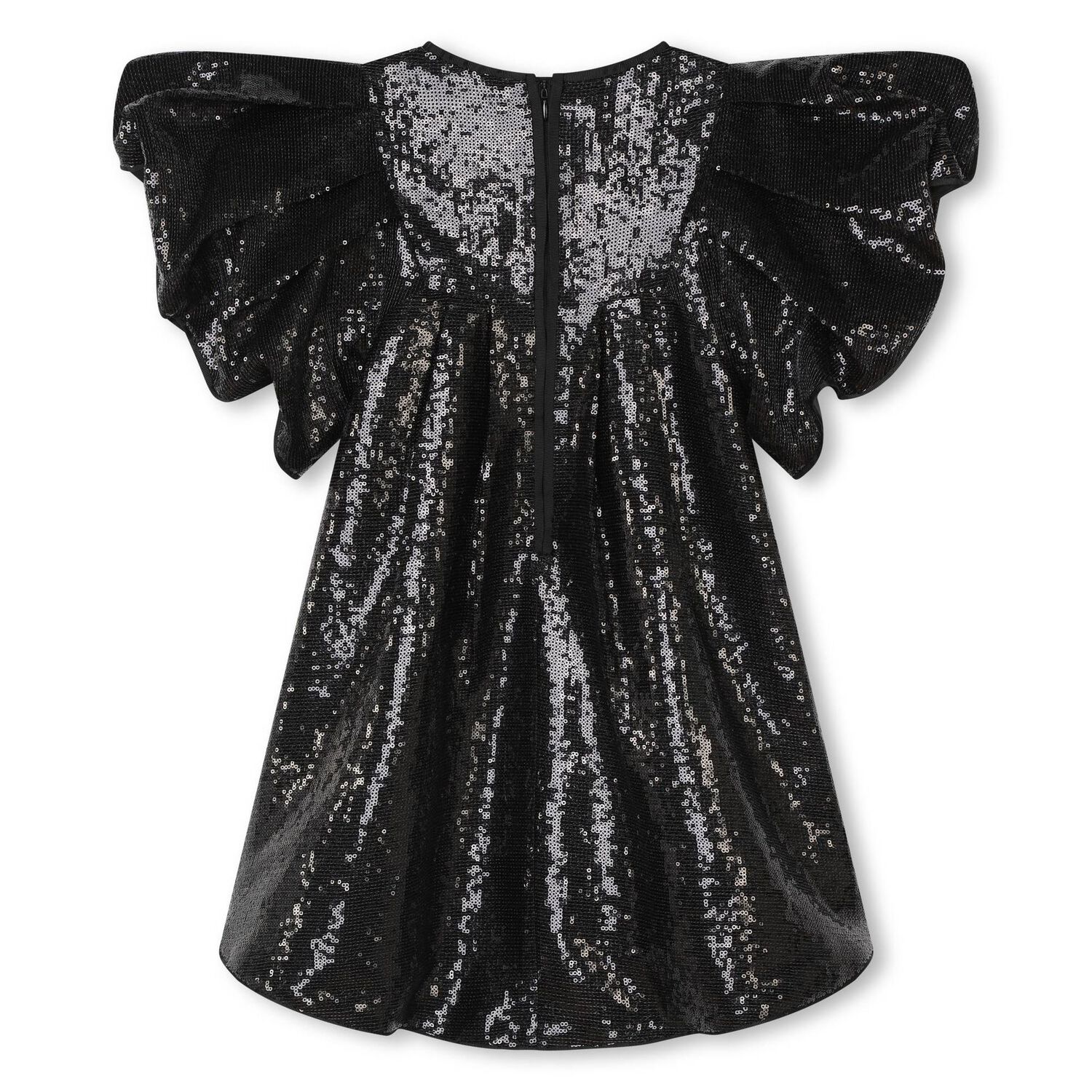 Girls Black Mini-Me Sequin Dress, 1, hi-res image number null