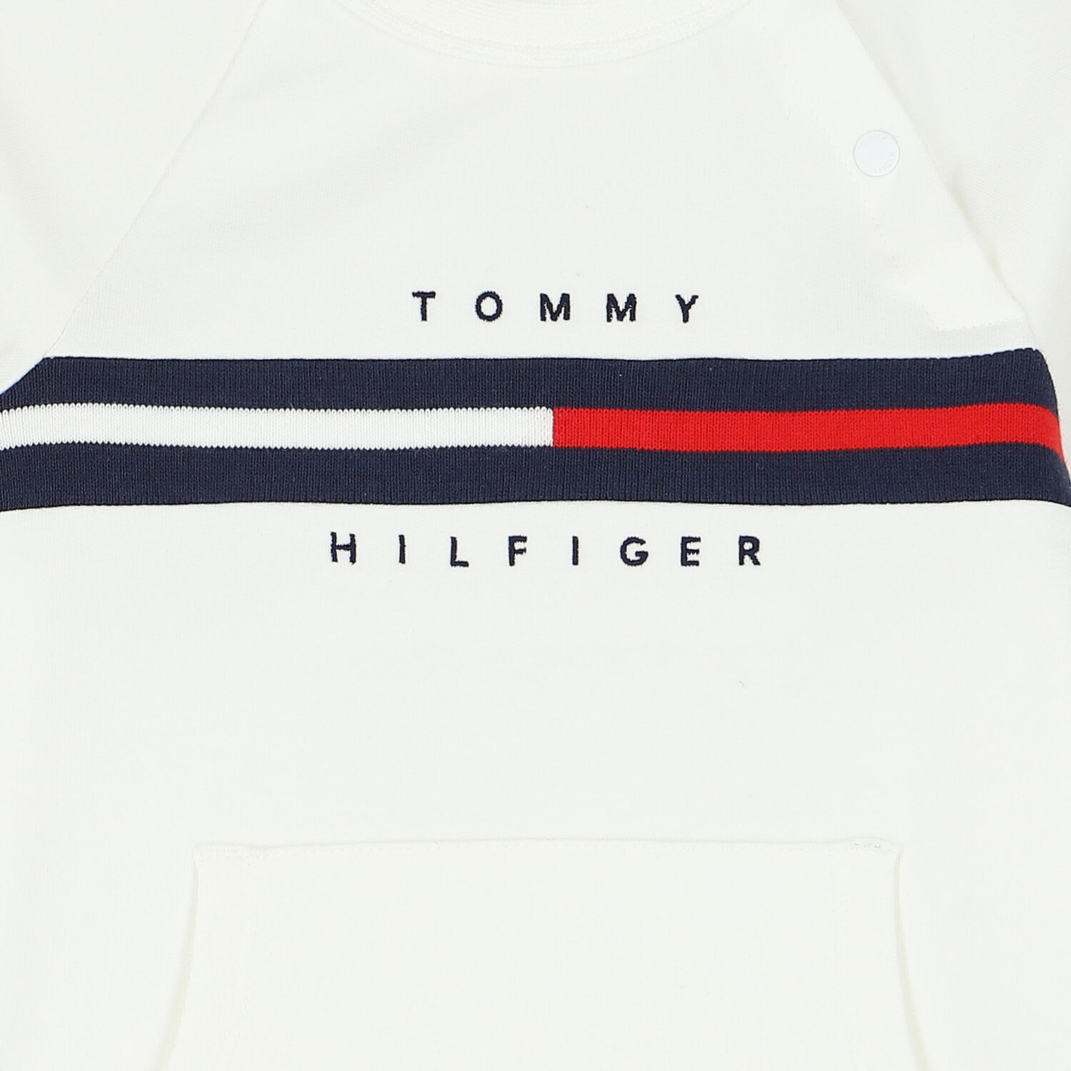 White Logo Baby Romper, 3, hi-res