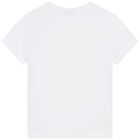 Girls White Logo T-Shirt, 1, hi-res