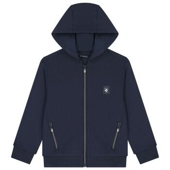 Boys Navy Blue Zip Up Top