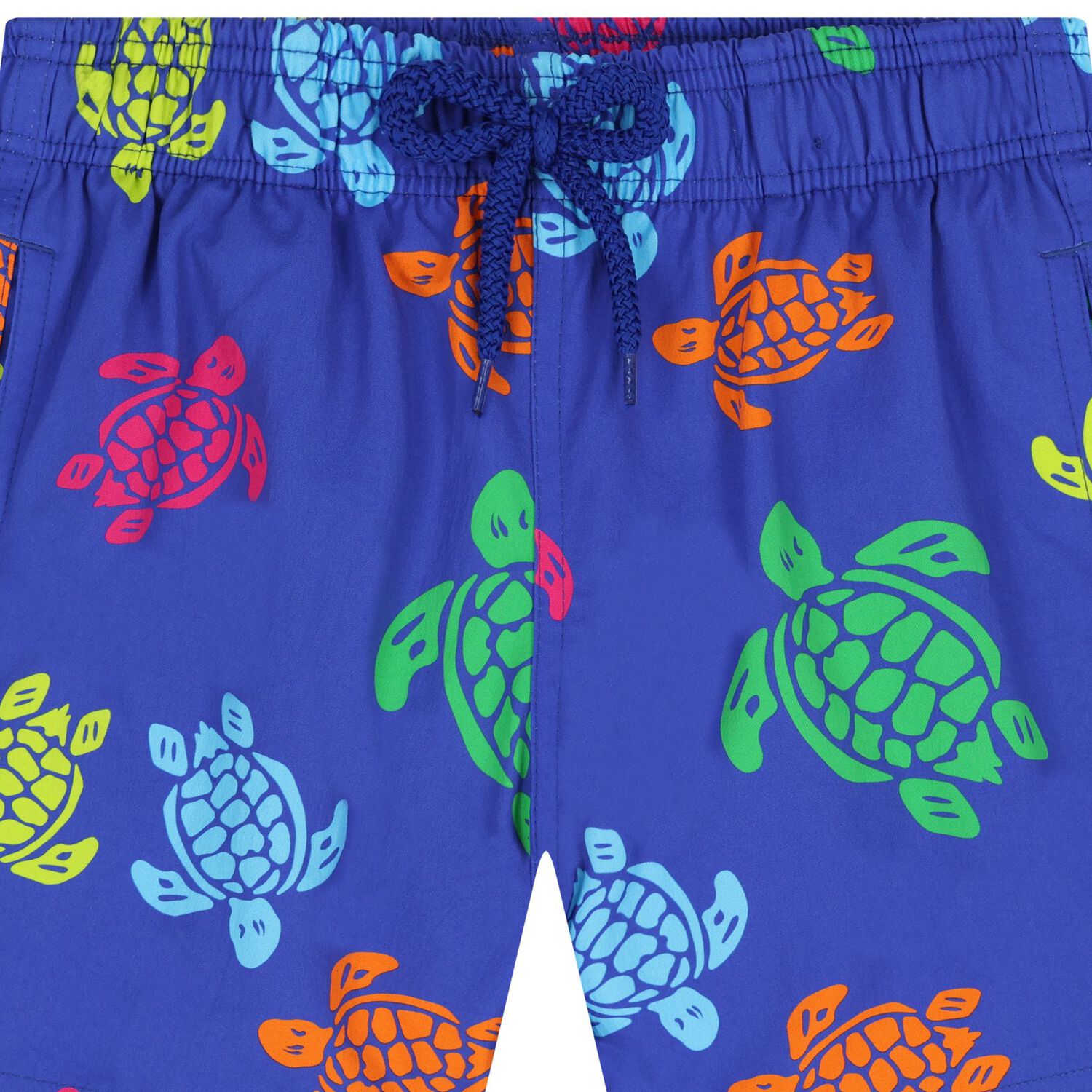 Boys Blue Turtle Swim Shorts, 1, hi-res