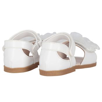 Girls White Patent Sandals