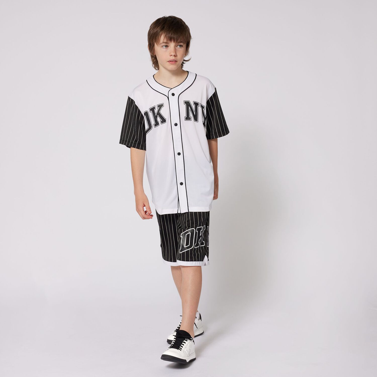 Boys Black Logo Shorts, 1, hi-res