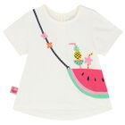 Baby Girls Ivory & Pink Fruits Leggings Set, 1, hi-res