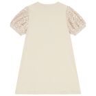 Girls Ivory Bag Logo Dress, 1, hi-res