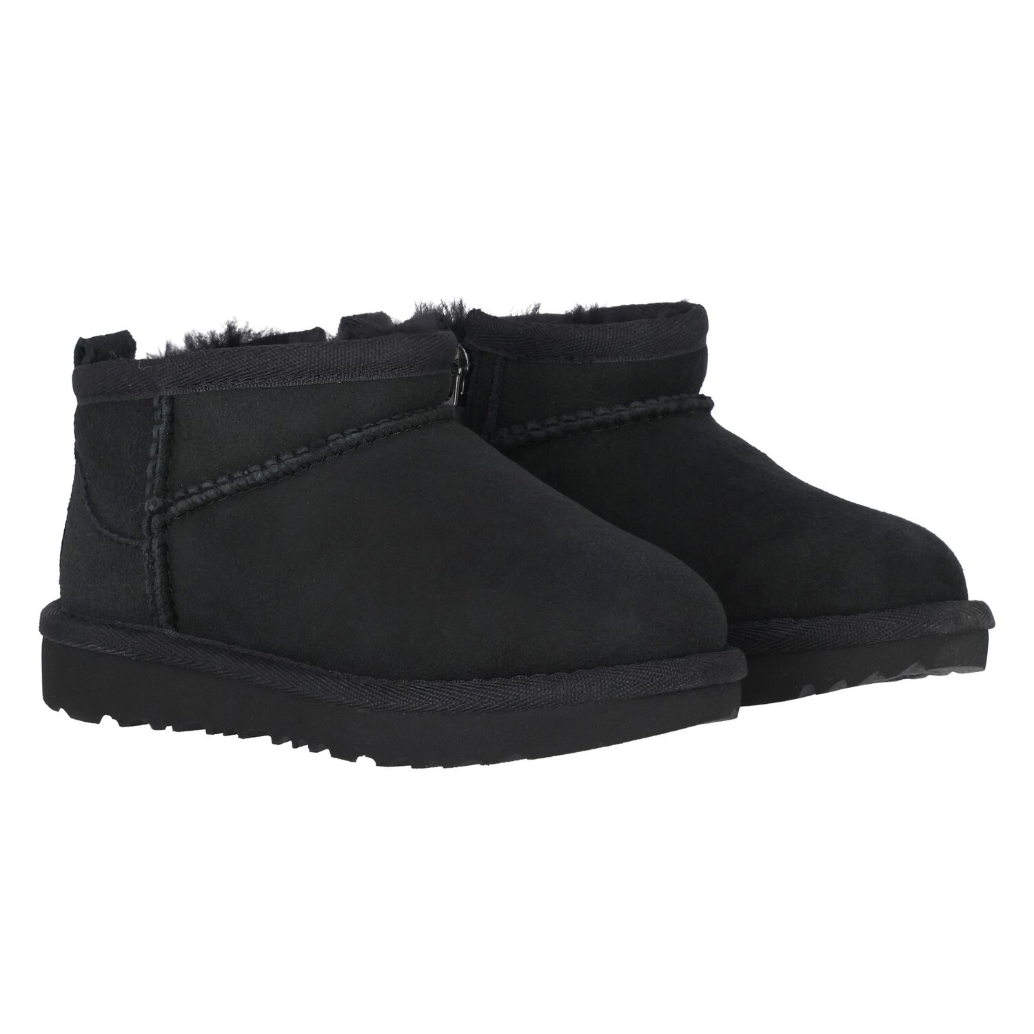 Younger Black Classic Ultra Mini Suede Boots, 3, hi-res image number null