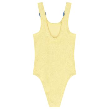 Girls Yellow Crinkle Swimsuit