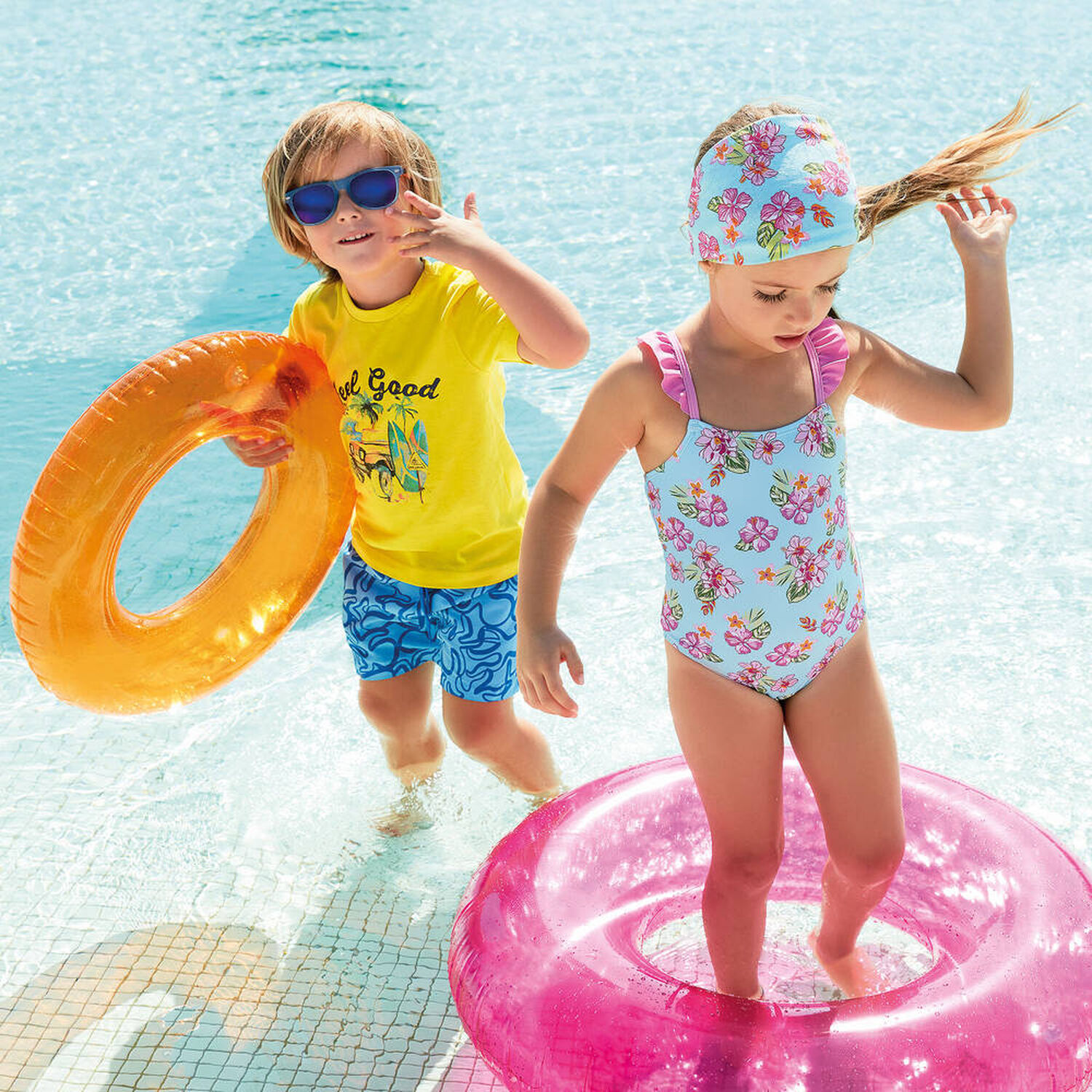 Boys Yellow Beach T-Shirt, 1, hi-res image number null
