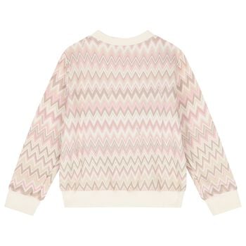 Girls Pink Logo Zig Zag Sweatshirt