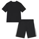 Black & White Logo Shorts Set, 1, hi-res