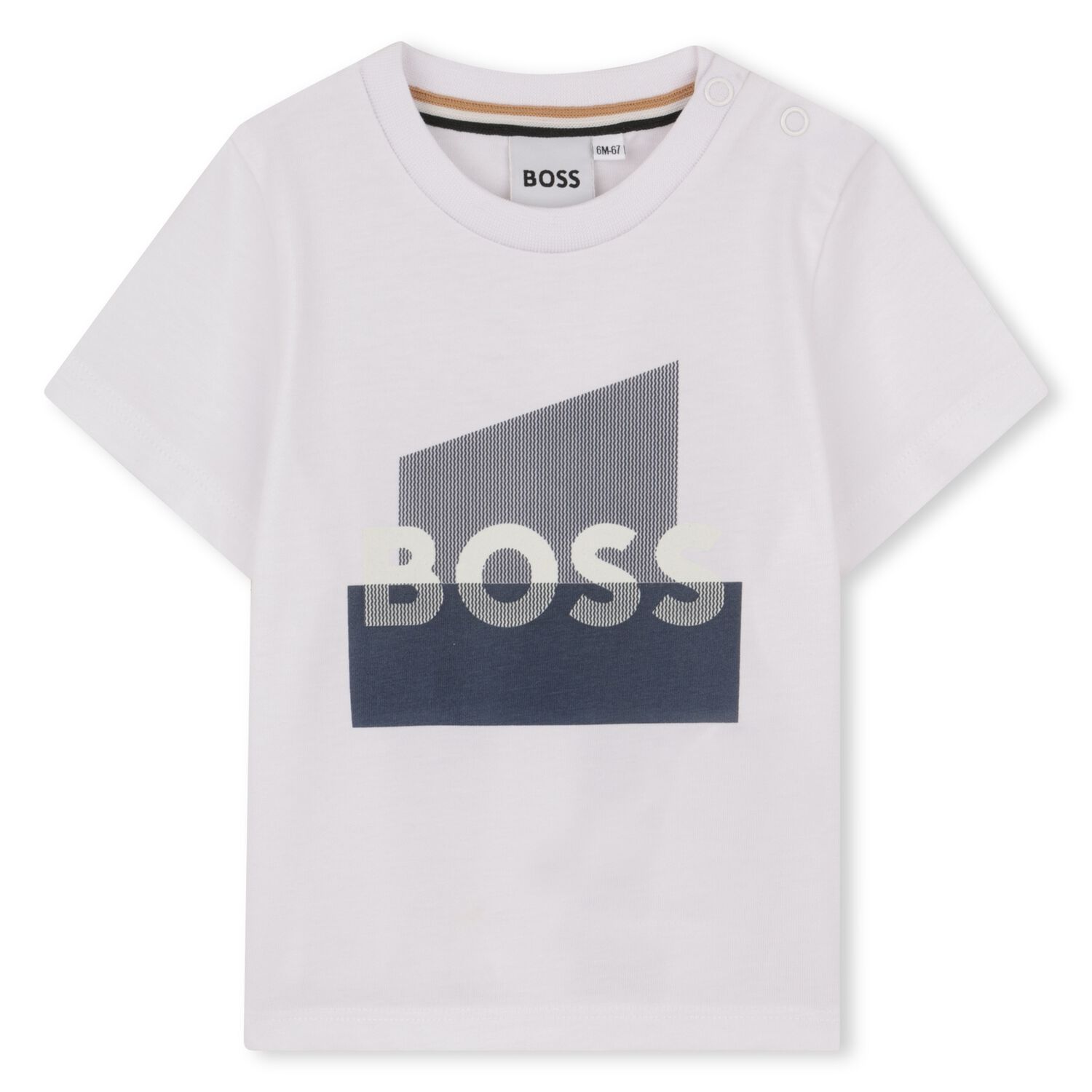 Younger Boys Mini Me White Logo T-Shirt, 2, hi-res