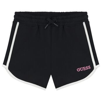Girls Black Logo Shorts