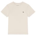 Boys Ivory & Beige Logo T-Shirt ( 2-Pack ), 12, hi-res