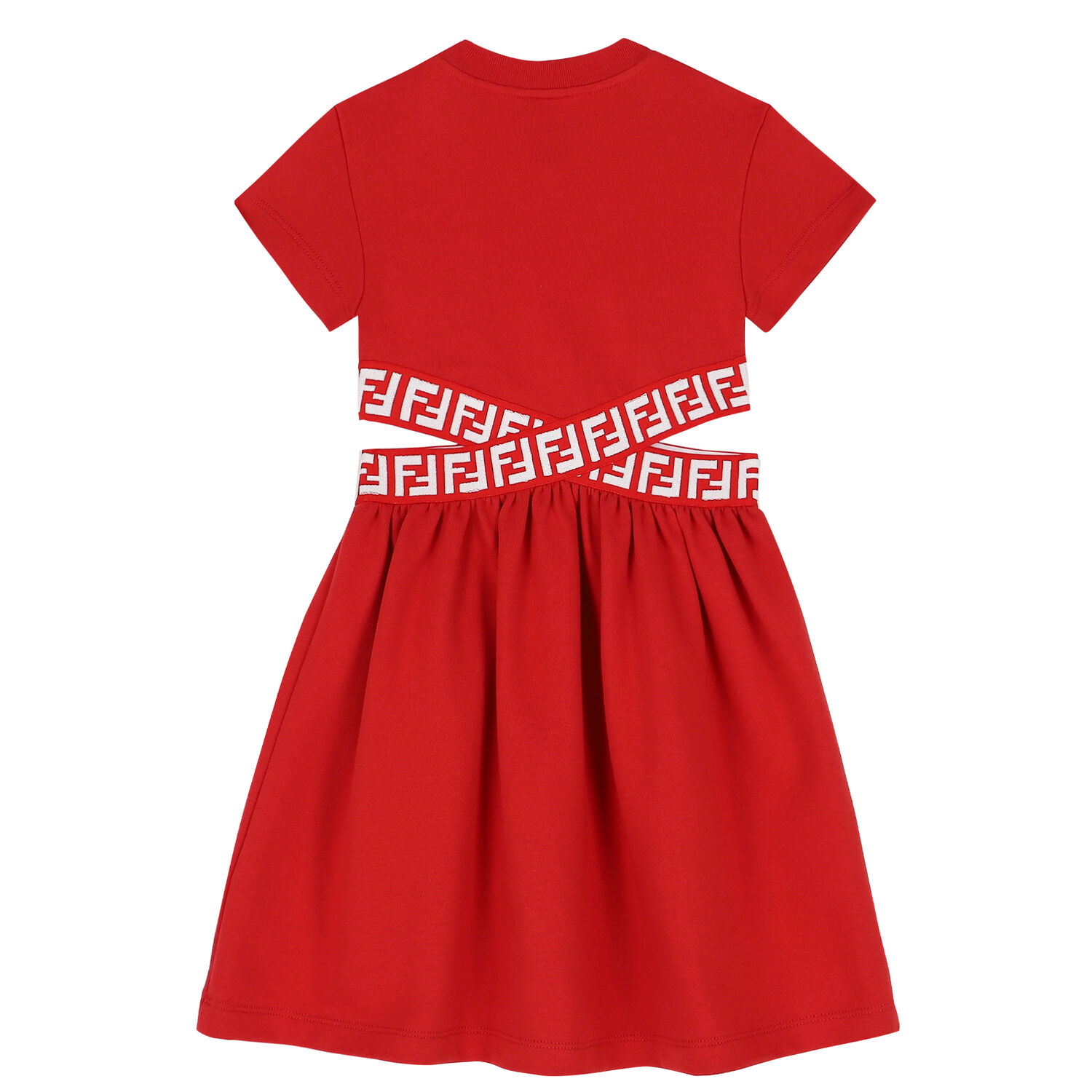 Girls Red Logo Dress, 1, hi-res
