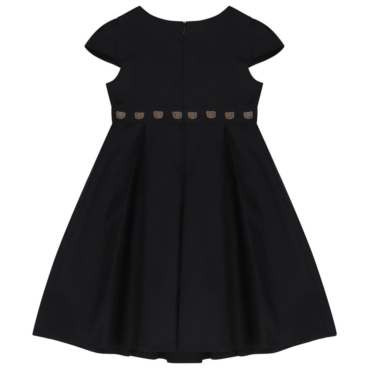 Girls Black Logo Dress, 1, hi-res