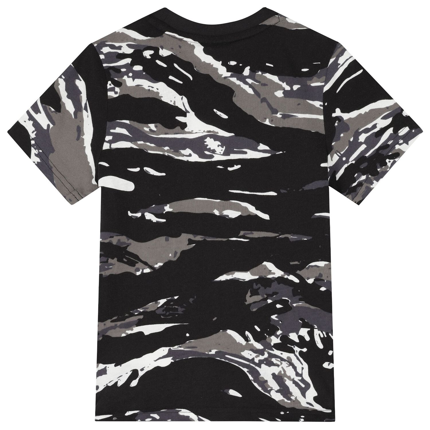 Boys Black Logo Camouflage T-Shirt, 1, hi-res